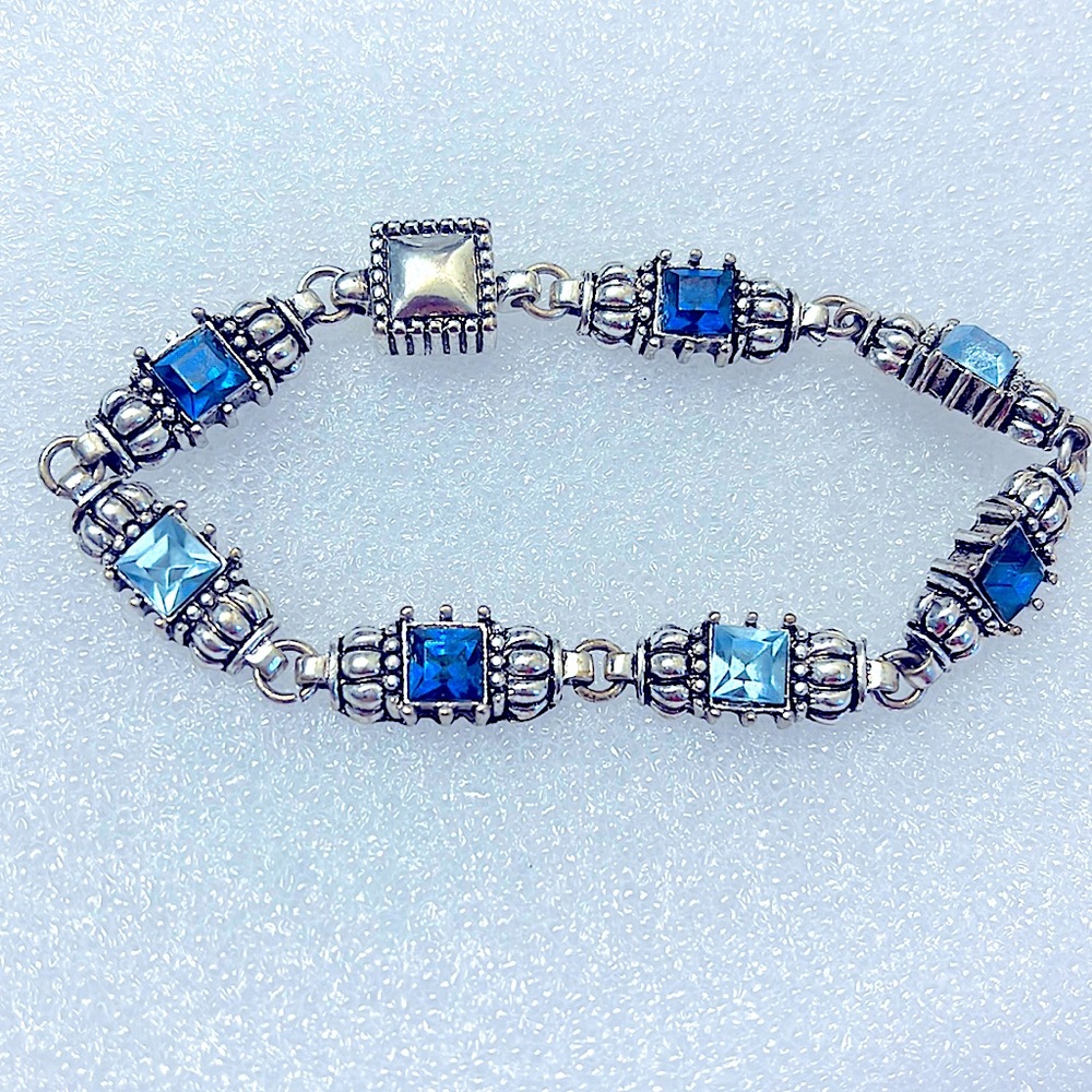 Costume silver Bracelet with Magnetic Clasp